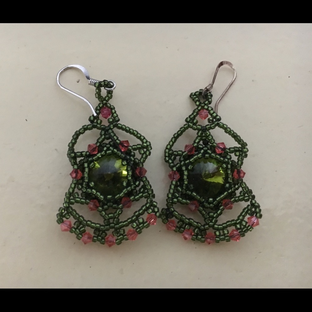 Swarovski crystal Bollywood earrings